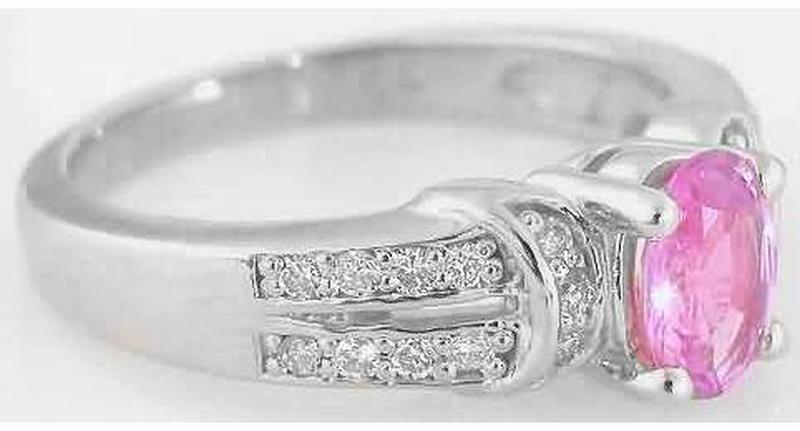 Oval Pink Sapphire Diamond Ring
