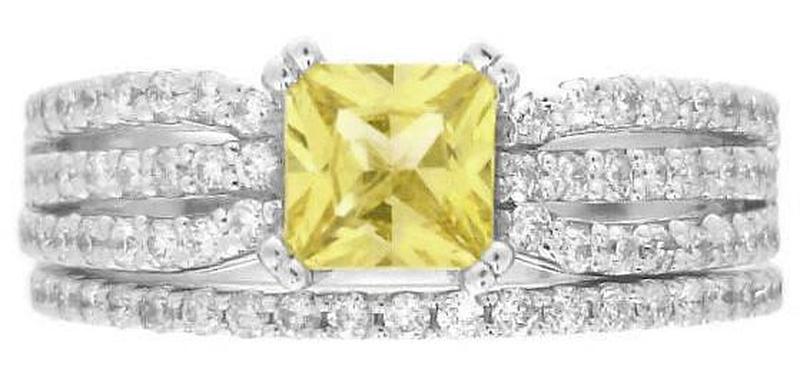 Yellow Sapphire Ring and Band