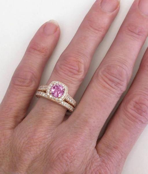 0.30 ctw Matching Diamond Band in 14k rose gold for ring SSR-5961 (band only)