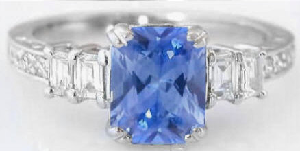 Blue sapphire and deals diamond combination