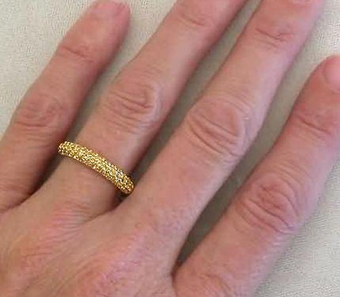 Stackable 0.86 ctw Yellow Sapphire Ring in 14k yellow gold