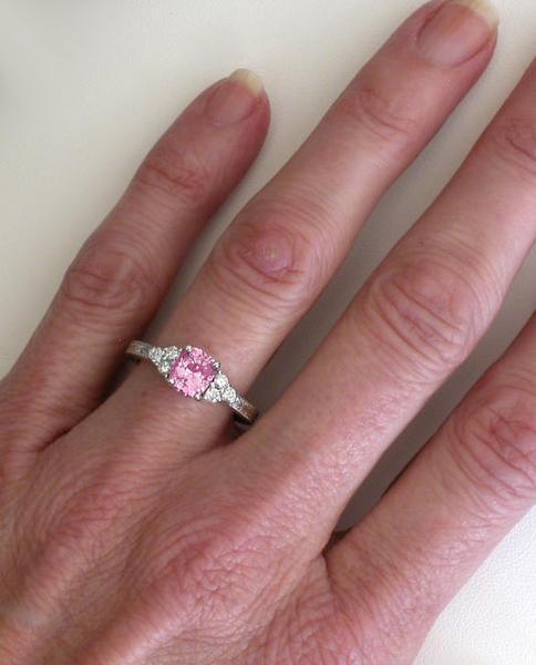 Pink Sapphire Wedding Ring