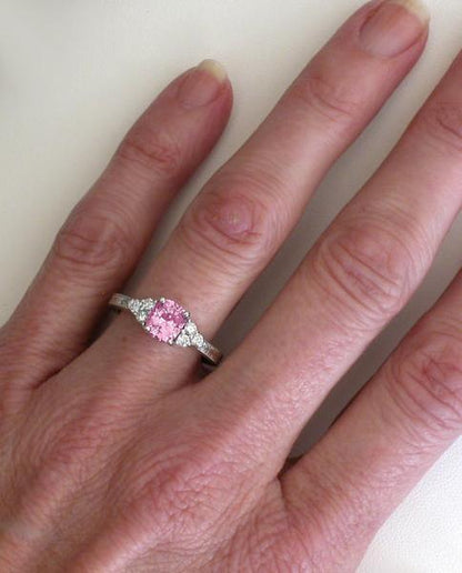 Pink Sapphire Wedding Ring