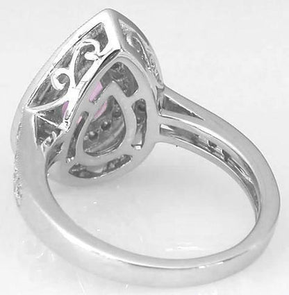 Light Pink Sapphire and Diamond Engagement Ring