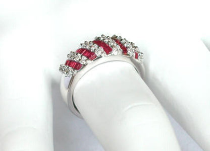 18k White Gold Ruby Rings
