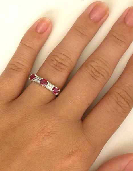 Genuine Ruby Anniversary Rings
