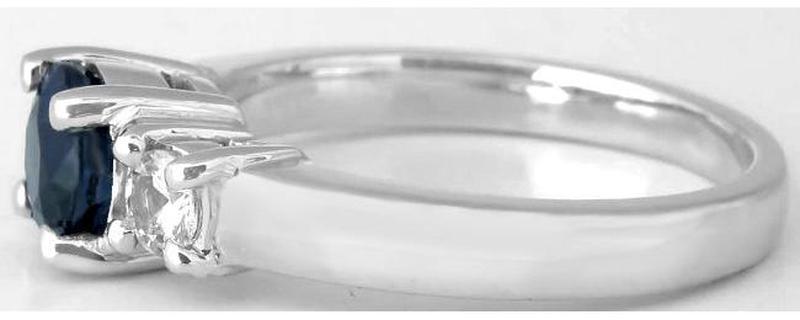 Genuine Round Sapphire Ring - All Sapphire Ring with No Diamonds