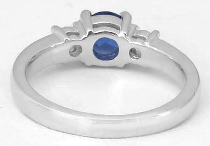 Blue Sapphire Ring- Back View