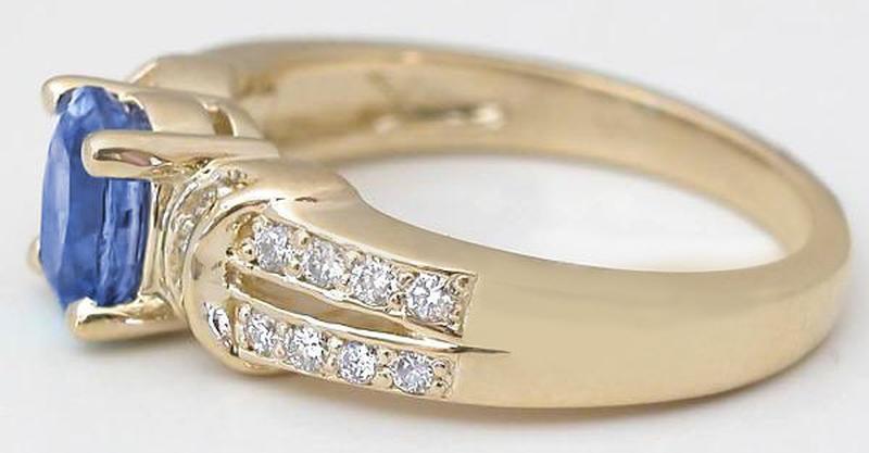 Yellow Gold Sapphire Rings 14k