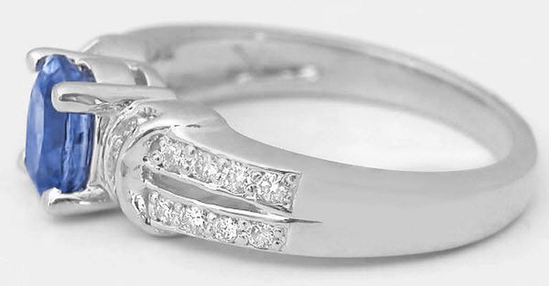 Oval Sapphire White Gold Rings