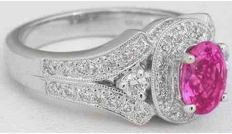 Oval Sapphire Ring White Gold