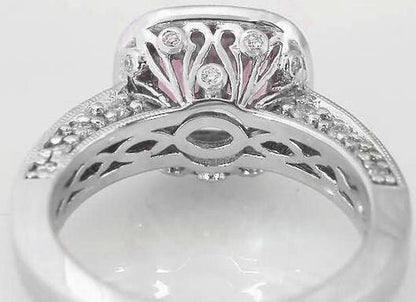 Back View of Fine Quality Pink Sapphire Engagement Ring in 14k gold from MySapphireSource