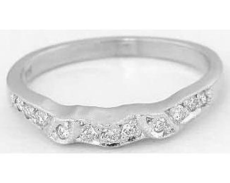 Diamond Band in 14k white gold for ring SBR-119