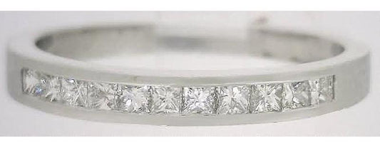 Princess Cut Diamond Band in 14k white gold for ring SSR-5772