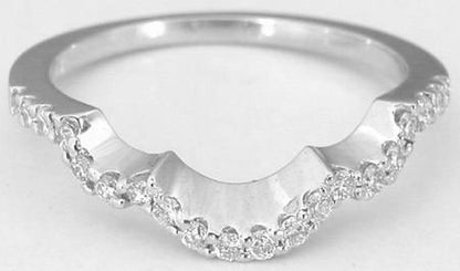 Natural sapphire ring in 14k white gold