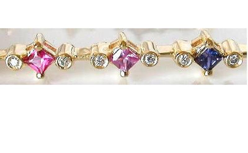 Petite Rainbow Sapphire Diamond Bracelets