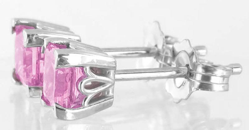Bubble Gum Pink Sapphire Earrings