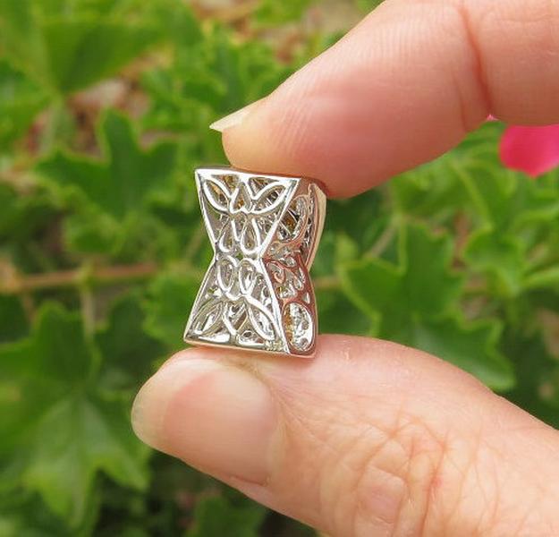 Unique Yellow Sapphire and Diamond Pendant in solid 14k white gold for sale