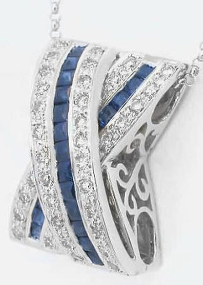 Princess cut Sapphire Pendant