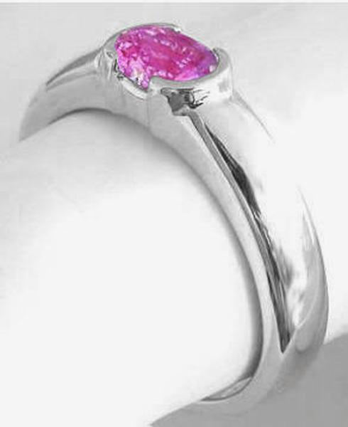 Pink Sapphire Wedding Ring