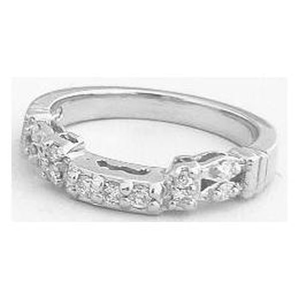 Natural sapphire ring in 14k white gold