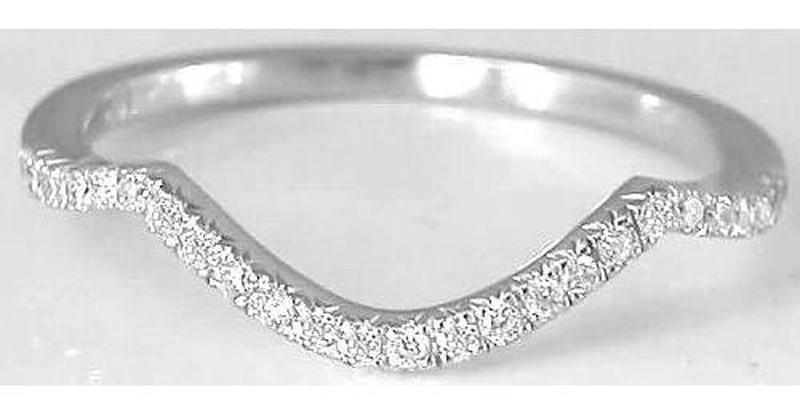 0.13 ctw Contoured Diamond Band in 14k white gold for ring SSR-5973 (band only)