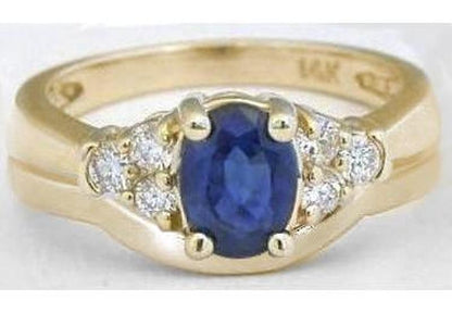 Sapphire Engagement Wedding Rings