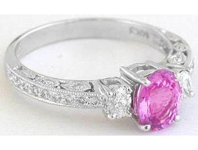 Oval Pink Sapphire Vintage Rings