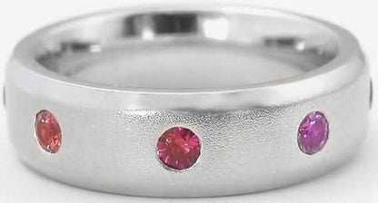 Wide Sapphire Wedding Ring