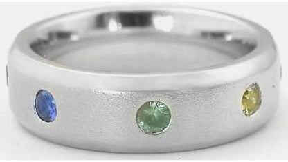 Men's Sapphire Wedding Band