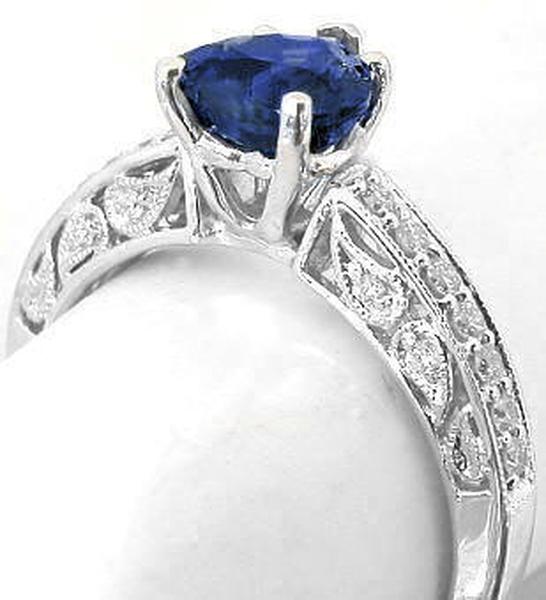 Dark Blue Sapphire Ring
