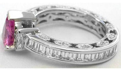 Pear Pink Sapphire Eternity Rings