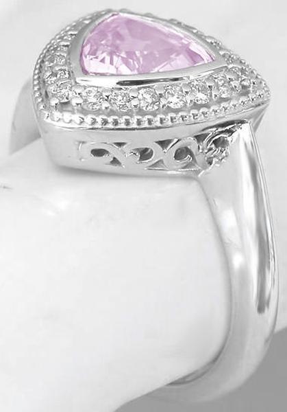 Trillion Pink Diamond Color Ring