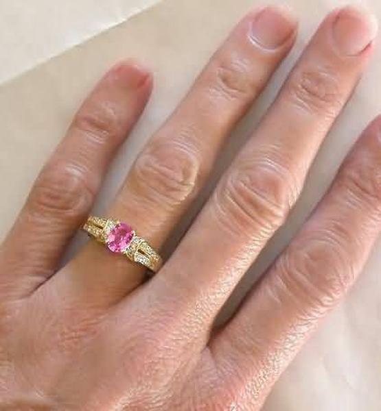 Pink Sapphire and Diamond Engagement Rings