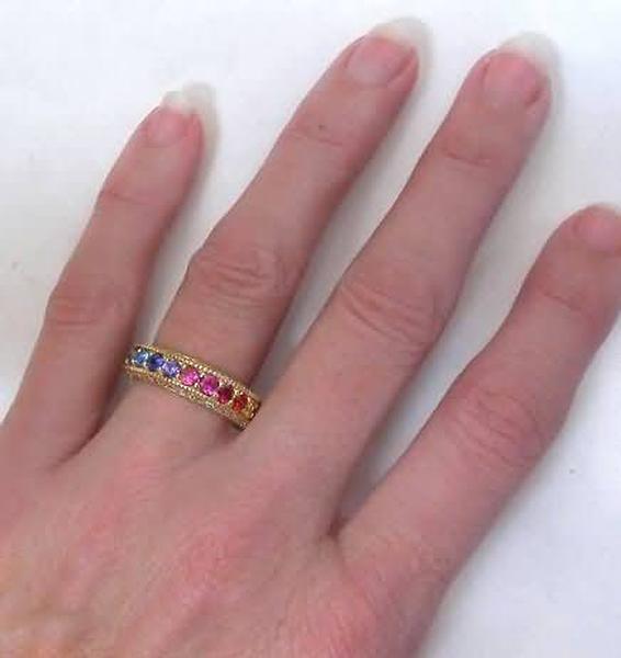 Sapphire Diamond Eternity Bands