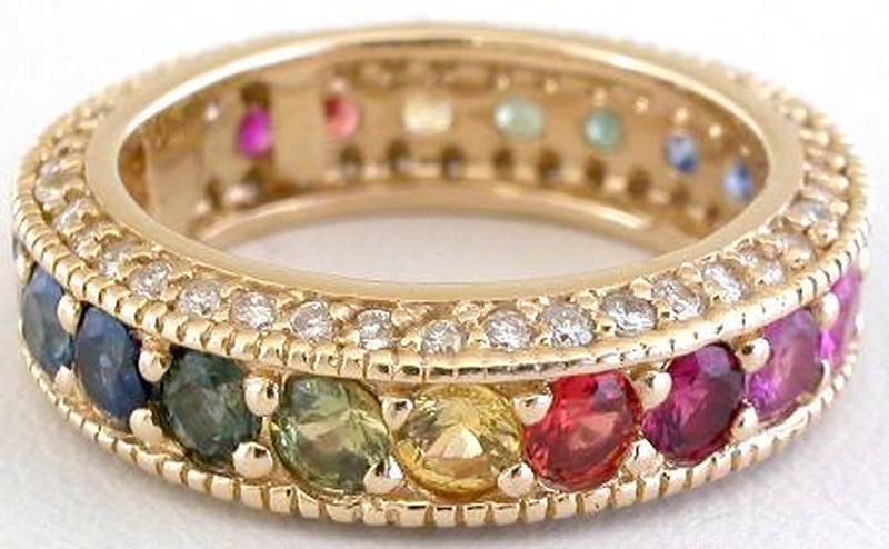 Multicolor Sapphire Ring