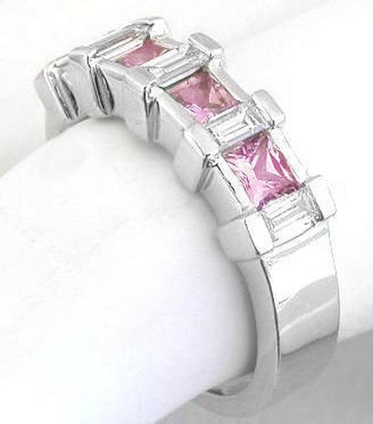 Pink Sapphire Anniversary Ring