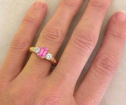 Rose Gold Sapphire Engagement Rings
