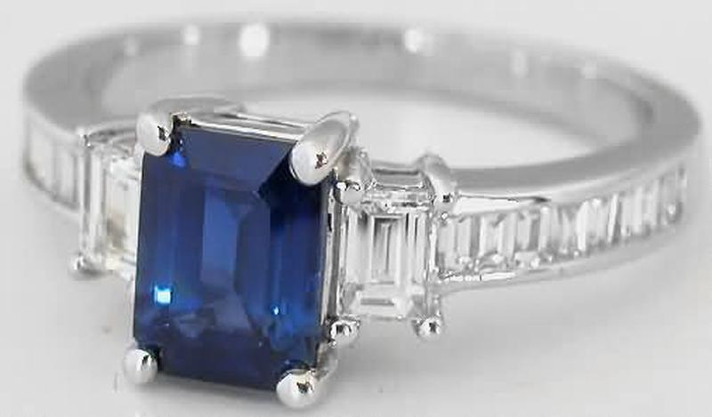 Emerald Cut Sapphire Rings