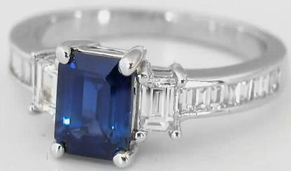 Emerald Cut Sapphire Rings