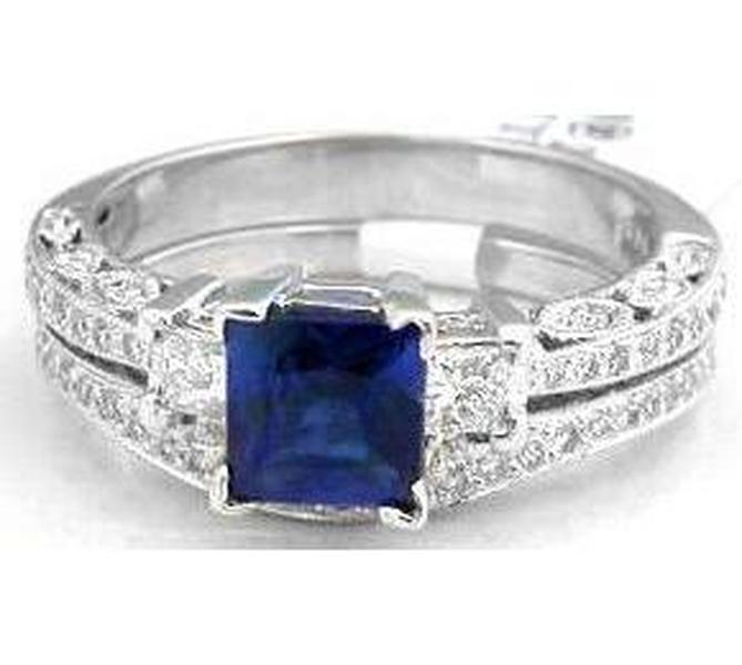 Sapphire Ring Engagement Set