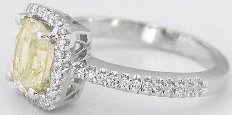 Genuine Light Yellow Sapphire Ring