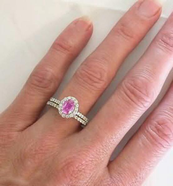 Pink Sapphire Wedding Rings