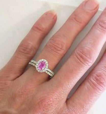 Pink Sapphire Wedding Rings