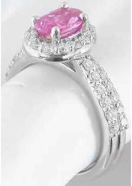 Pink Sapphire Engagement Set