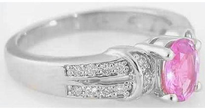 Oval Pink Sapphire Diamond Ring