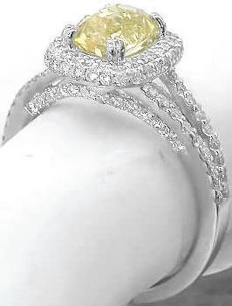 Yellow Sapphire Diamond Ring