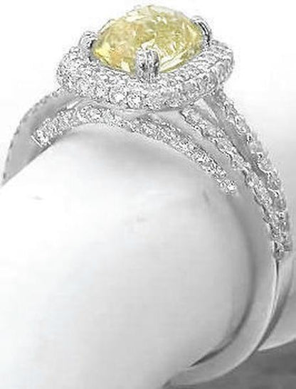 Yellow Sapphire Diamond Ring