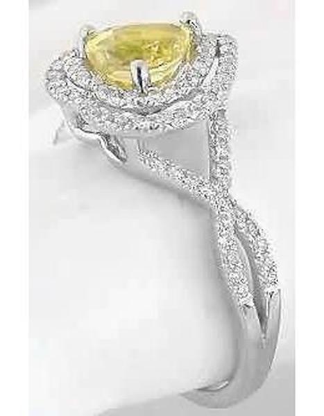 Yellow Heart Diamond Ring