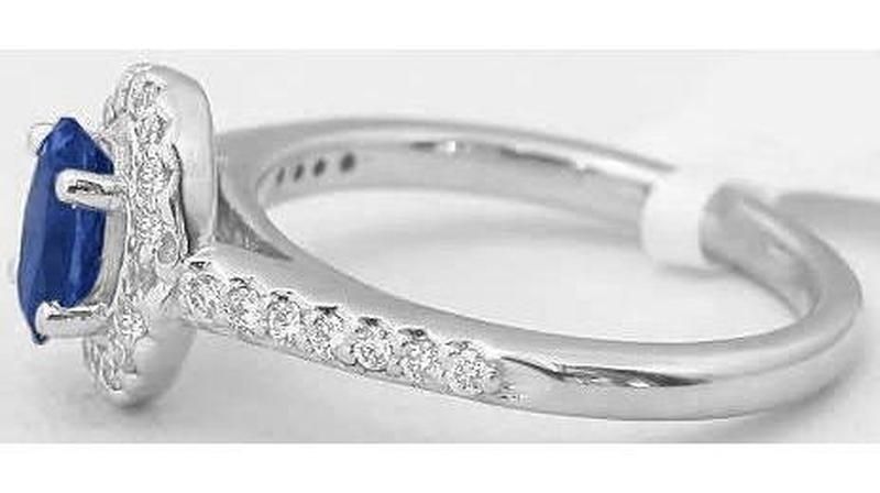 Sapphire Diamond Halo Rings